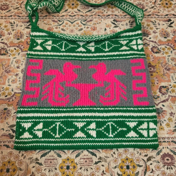 ☆ Rare Find ☆ Vintage Knit Tote Bag | Handmade | Zapotec | One of A Kind Find ♡ - Picture 7 of 7